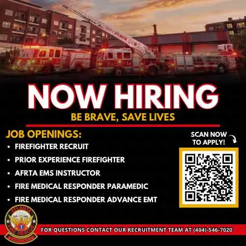 Atlanta Fire and Rescue is now hiring. Apply today.